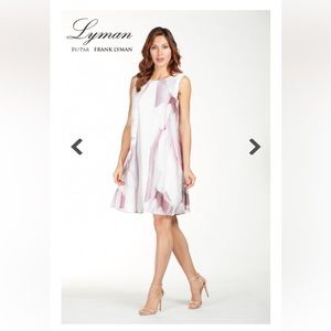 FRANK LYMAN Embellished Floral Chiffon Dress